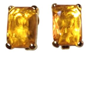Joan Rivers Vintage Gold Tone Crystal Cintrine Earrings